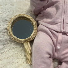 Load image into Gallery viewer, Rattan Toddler Hand Mirror